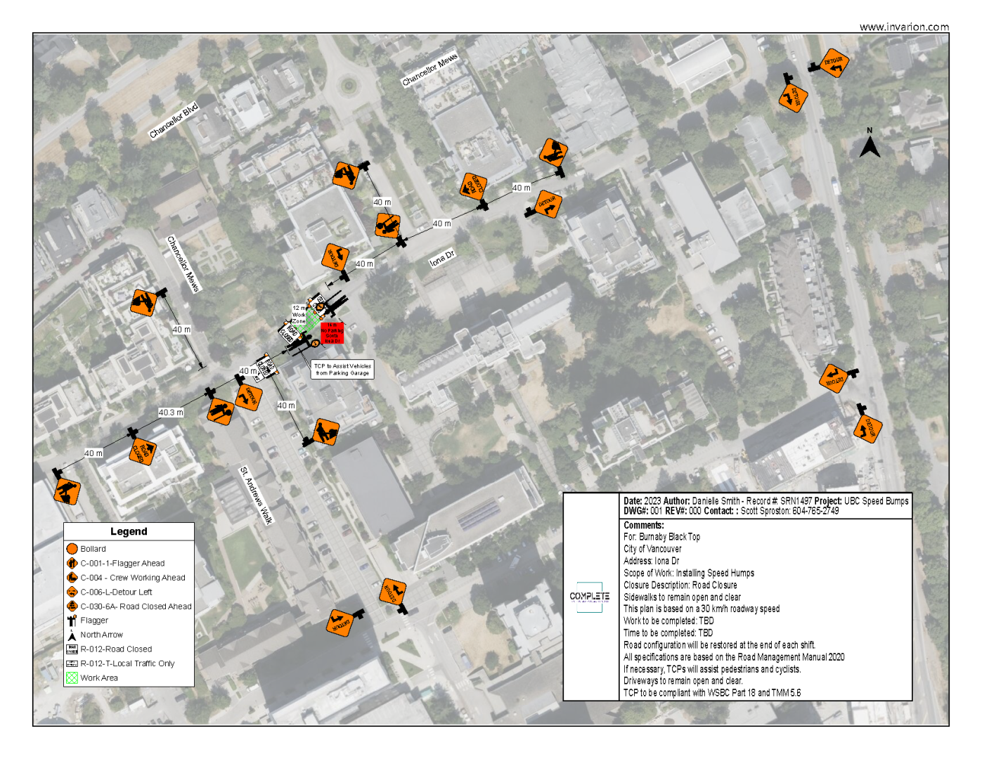 UNA Traffic Advisory Paving Work at Iona Drive UNA